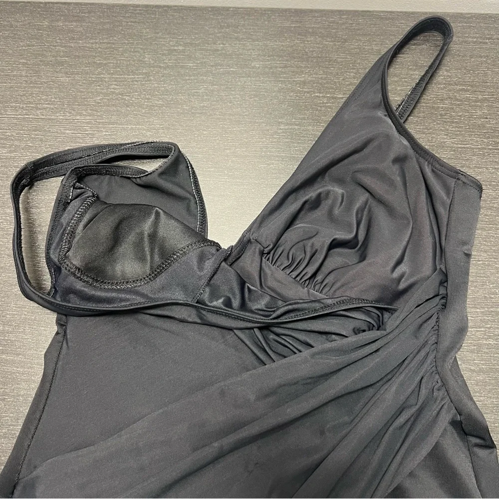 Miraclesuit Oceanus Black One Piece Slimming Swimsuit Large